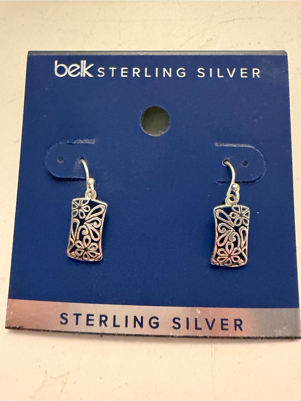 Belk sterling silver floral drop earrings